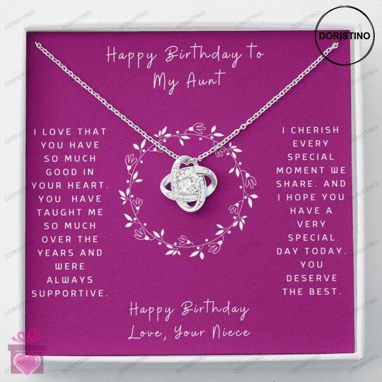 Aunt Necklace  Gift For Aunt  Gift Necklace Message Card  Birthday To Aunt From Niece Doristino Awesome Necklace